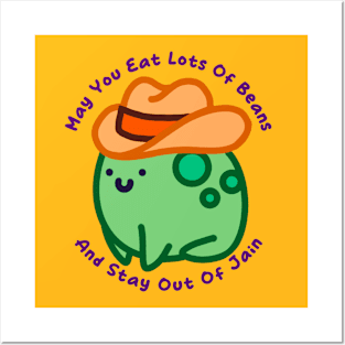 Cowboy western funny saying frog in hat Posters and Art